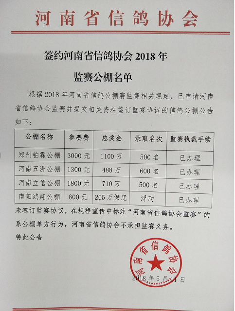 藁城信鴿協會最新公告發布，內容摘要與活動更新